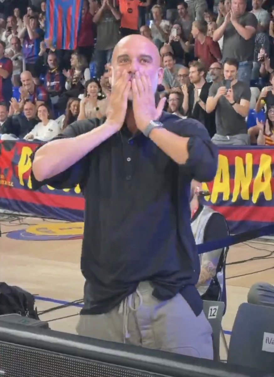 Pep Guardiola Barcelona basketball match