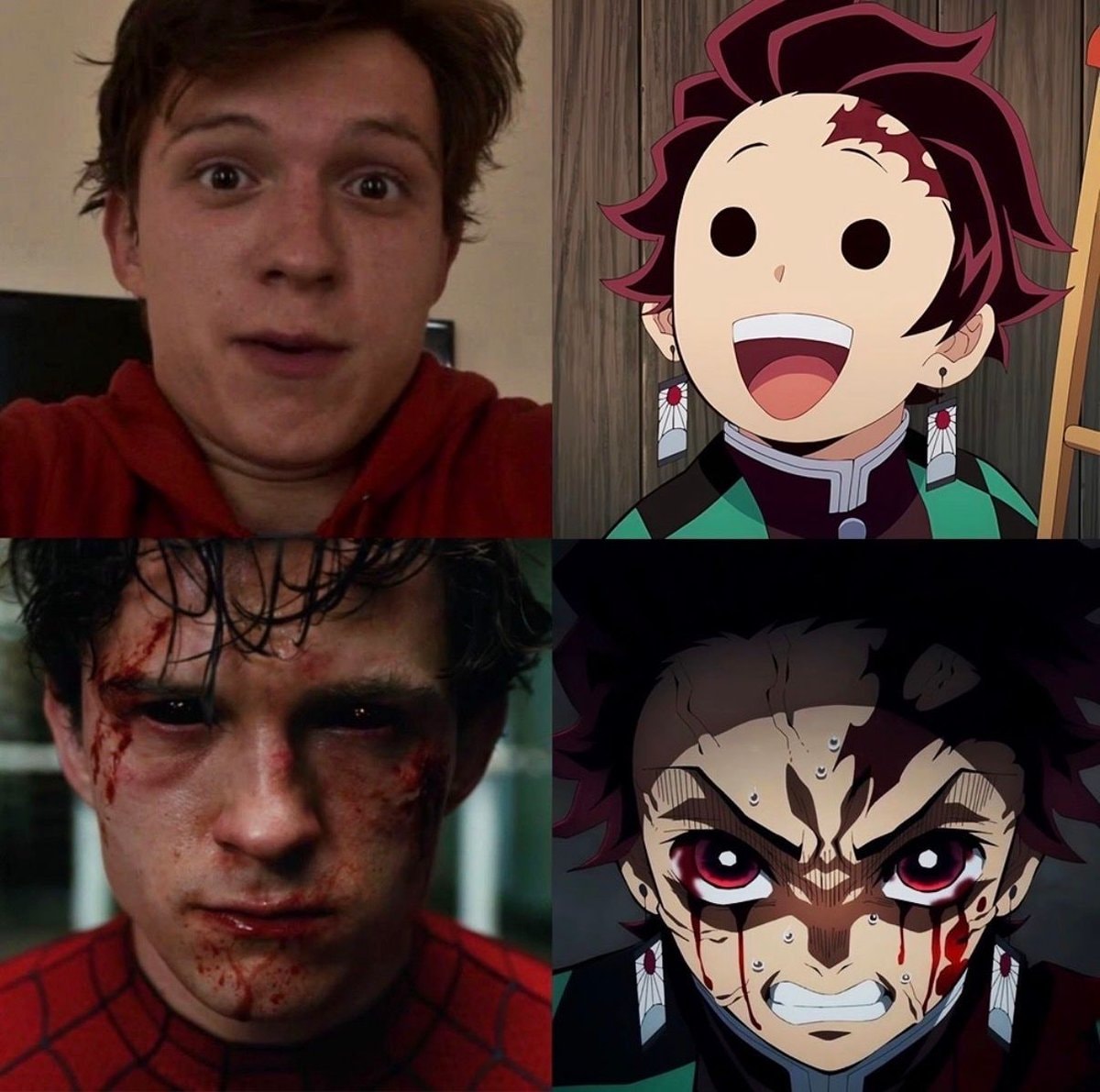 Tom Holland Spider-Man Tanjiro Kamado Demon Slayer
