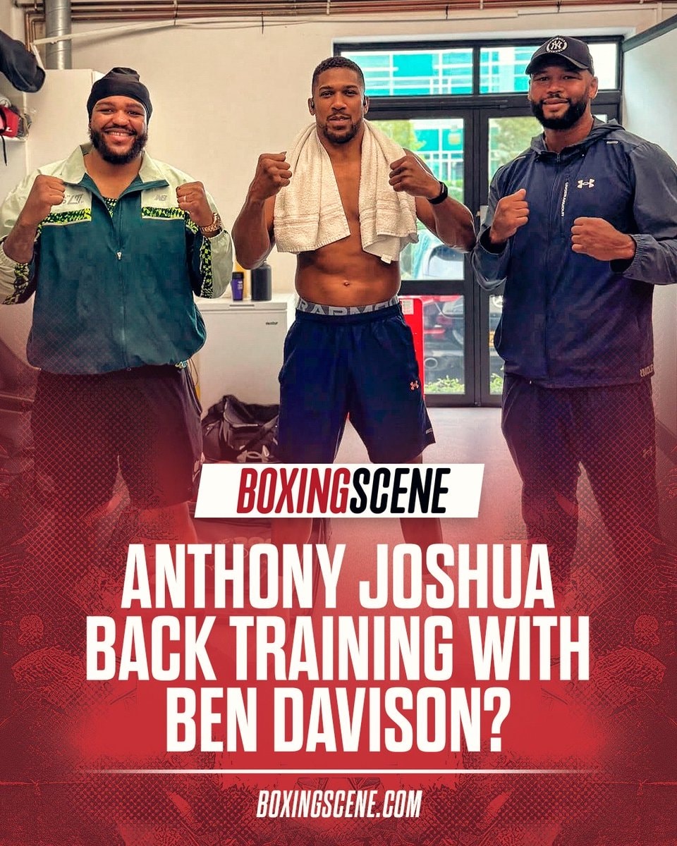 Anthony Joshua Ben Davison training
