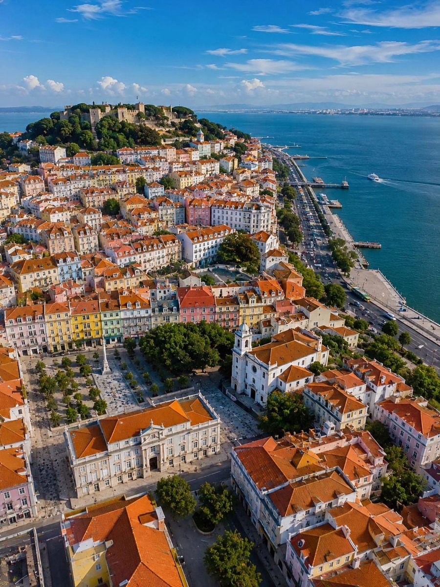 Lisbon Portugal aerial view