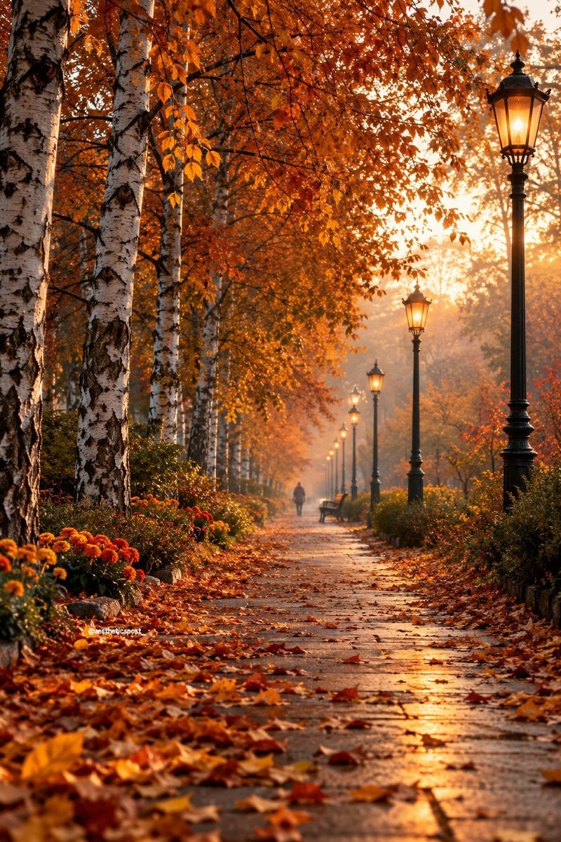 autumn park pathway