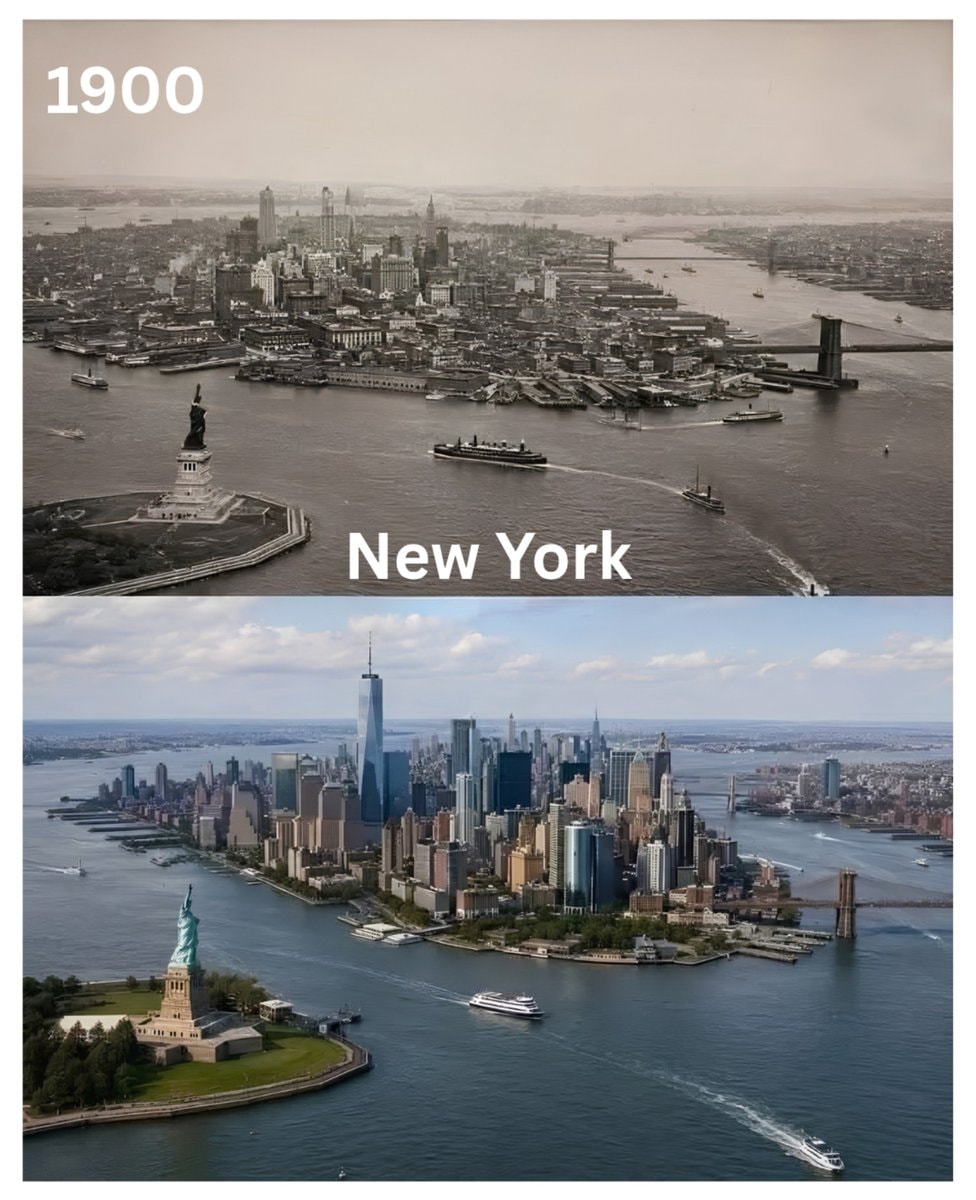 New York 1900s vs today