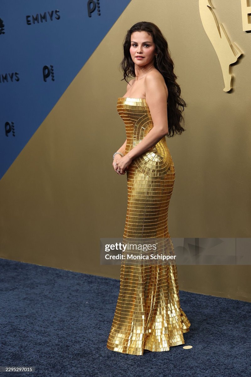 Selena Gomez 78th Emmy Awards gold gown (photo 2 of 2)
