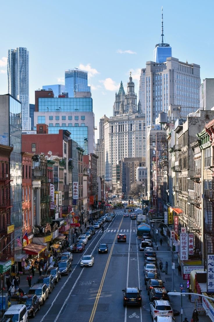 Chinatown New York street scene Chinatown New York street scene