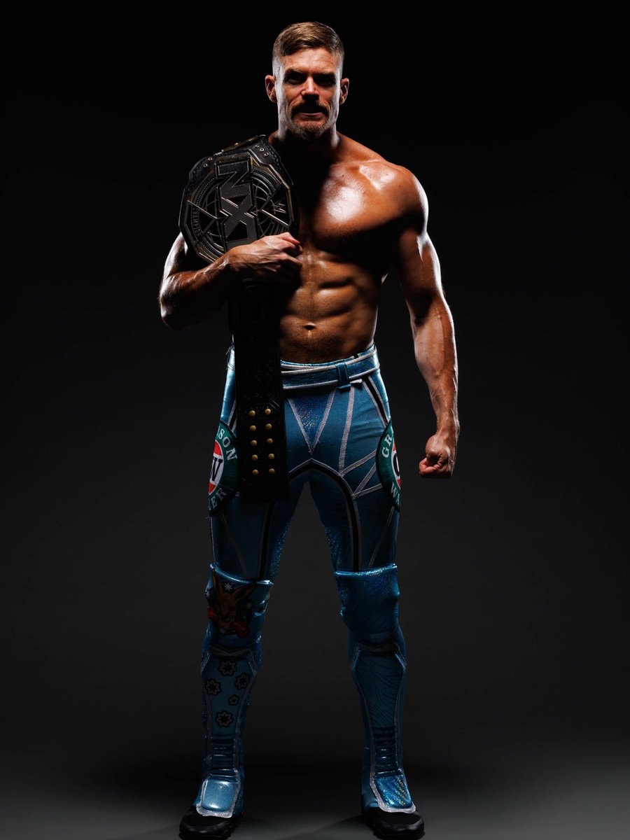 Grayson Waller NXT Champion photoshoot