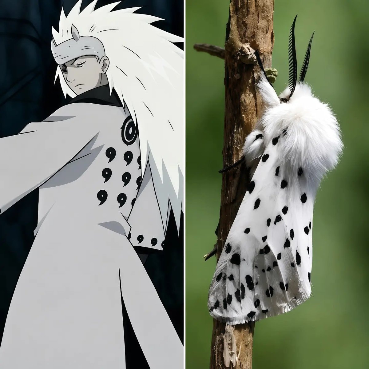 anime character and moth