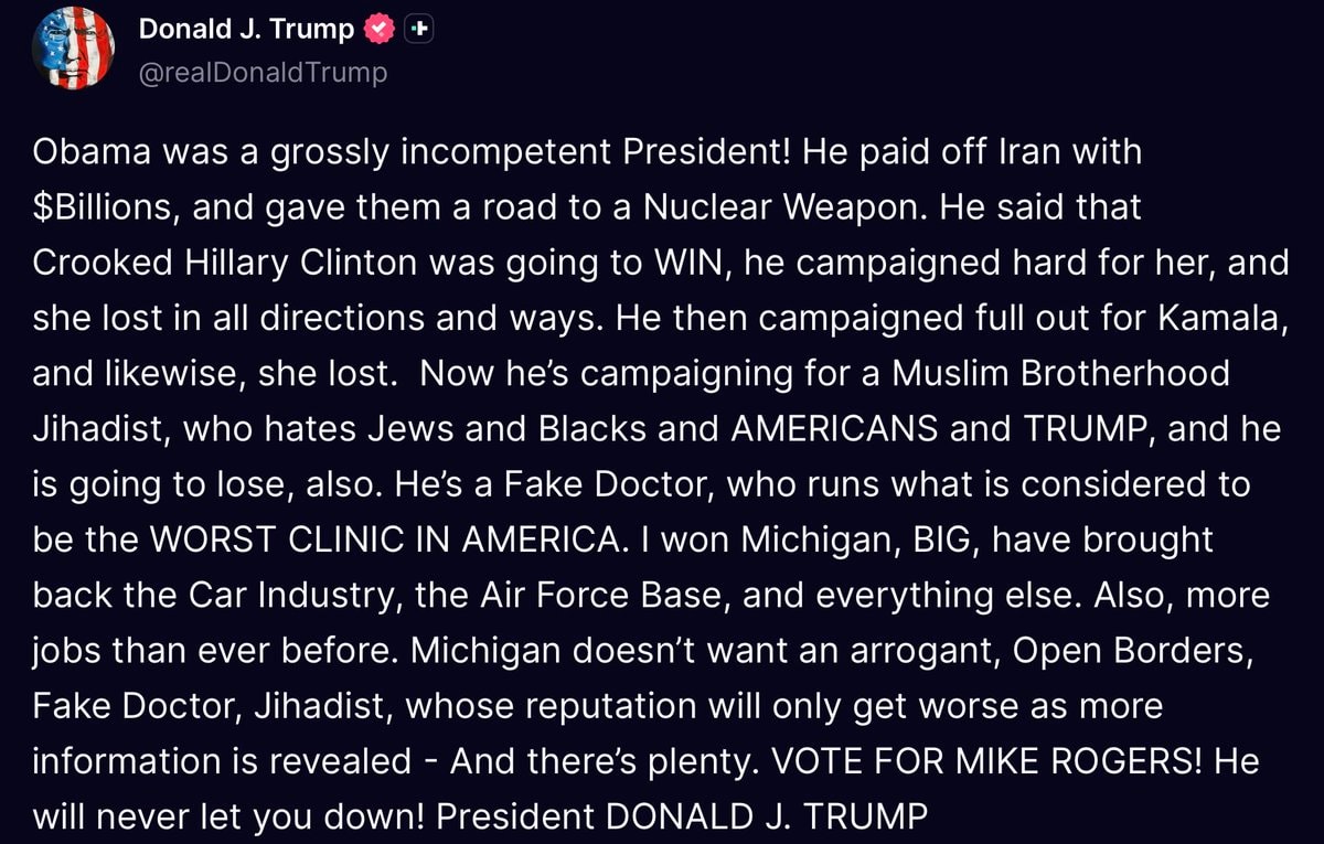 Trump reacts to Detroit rally