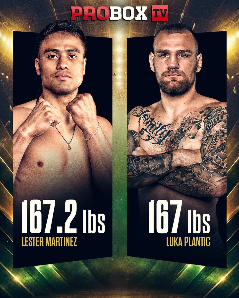 Martinez vs Plantic weigh-in