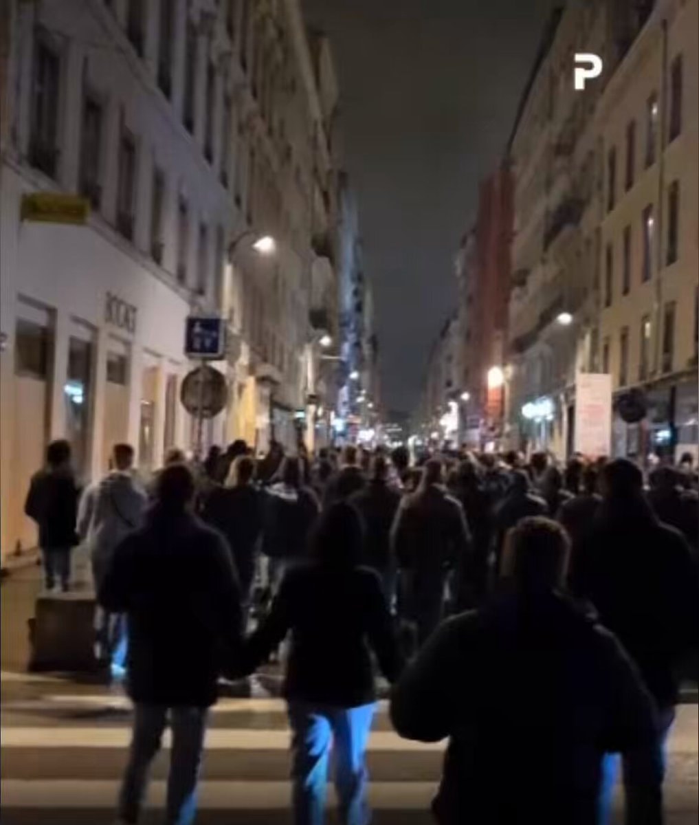 French patriots protest in Lyon