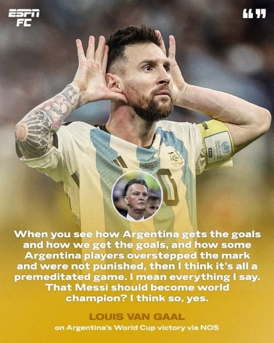 Louis van Gaal on Messi FIFA marketing (photo 1 of 2)