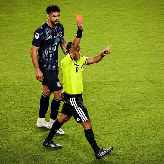 Miguel Almiron red card World Cup history (photo 2 of 2)