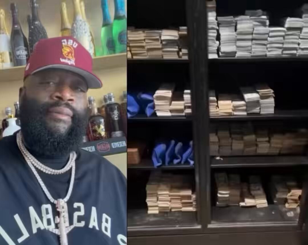 Rick Ross stacks of cash