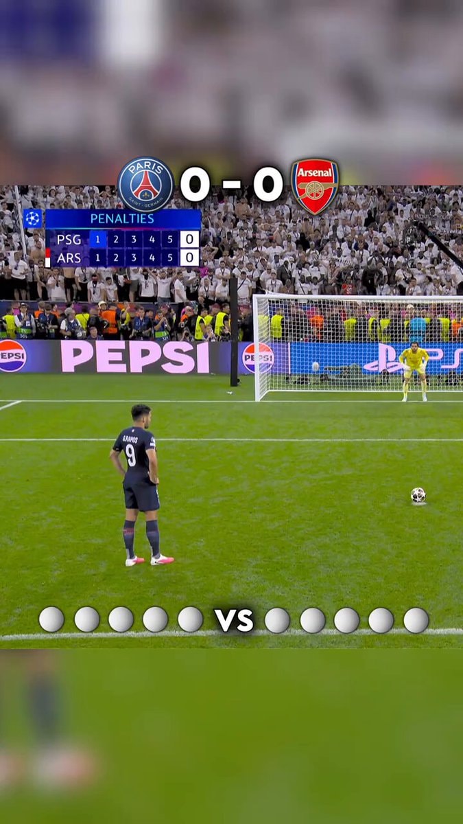 PSG Arsenal Champions League final shootout
