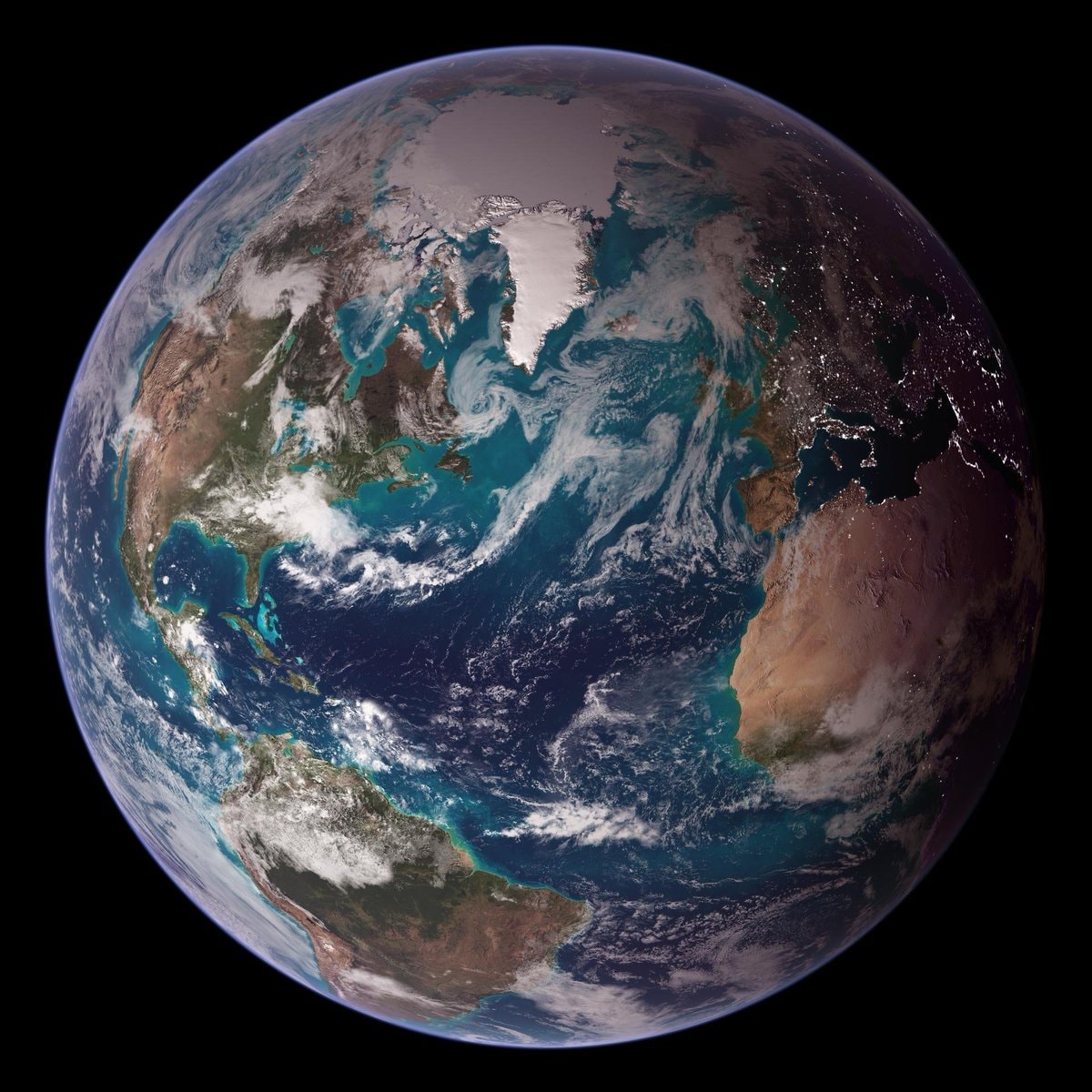 Earth from space view