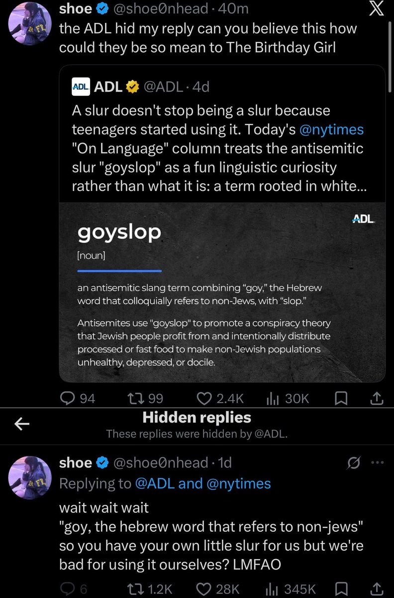 Shoe0nHead ADL birthday callout