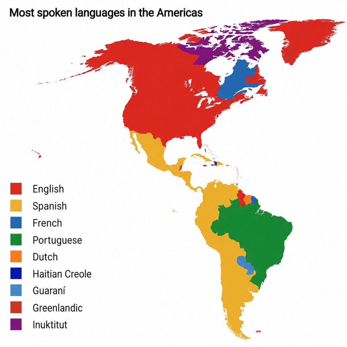 Most spoken languages in the Americas Most spoken languages in the Americas