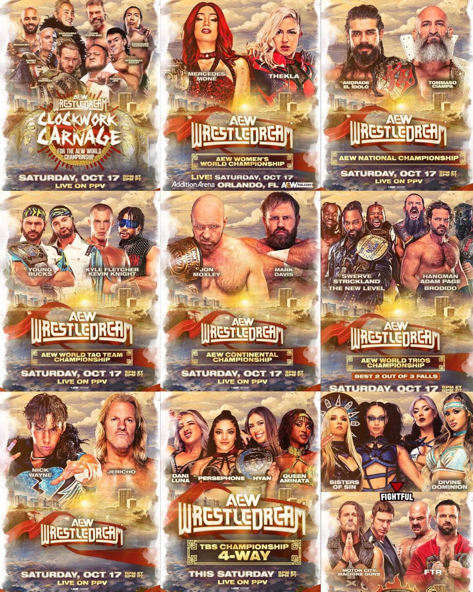 AEW WrestleDream match card
