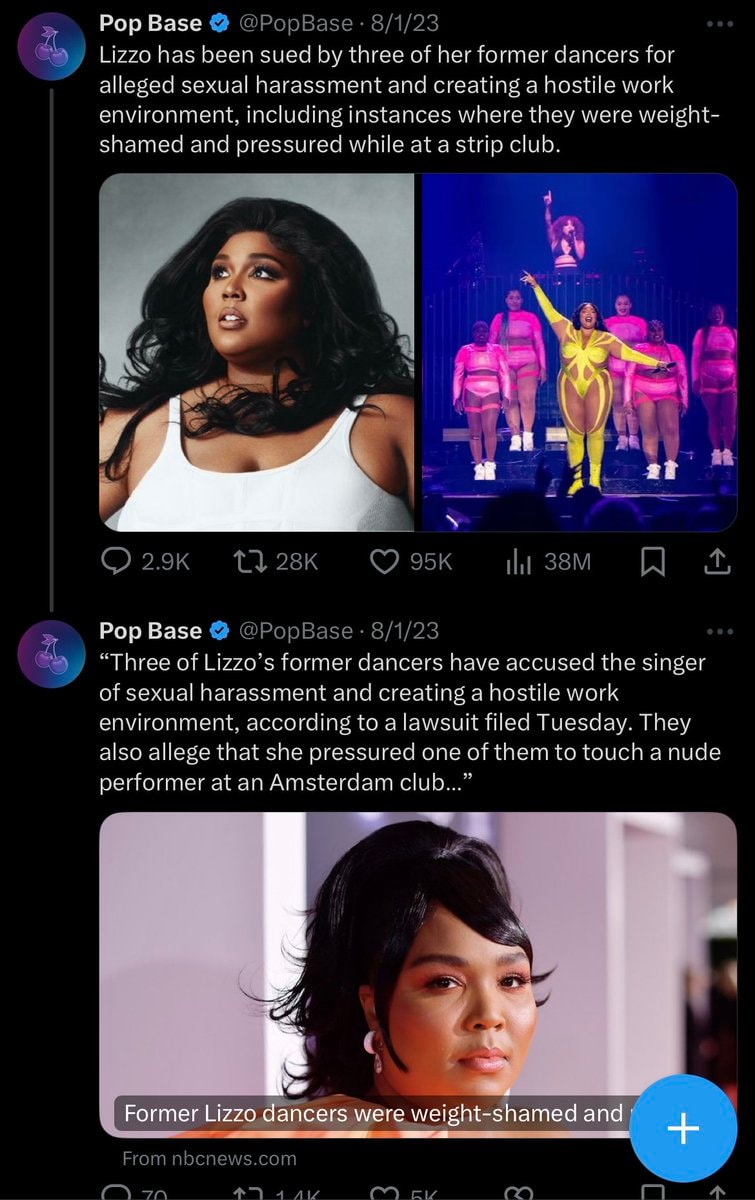 Lizzo in two photos