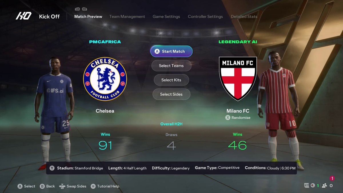 Chelsea vs AC Milan FC26 Club Friendlies
