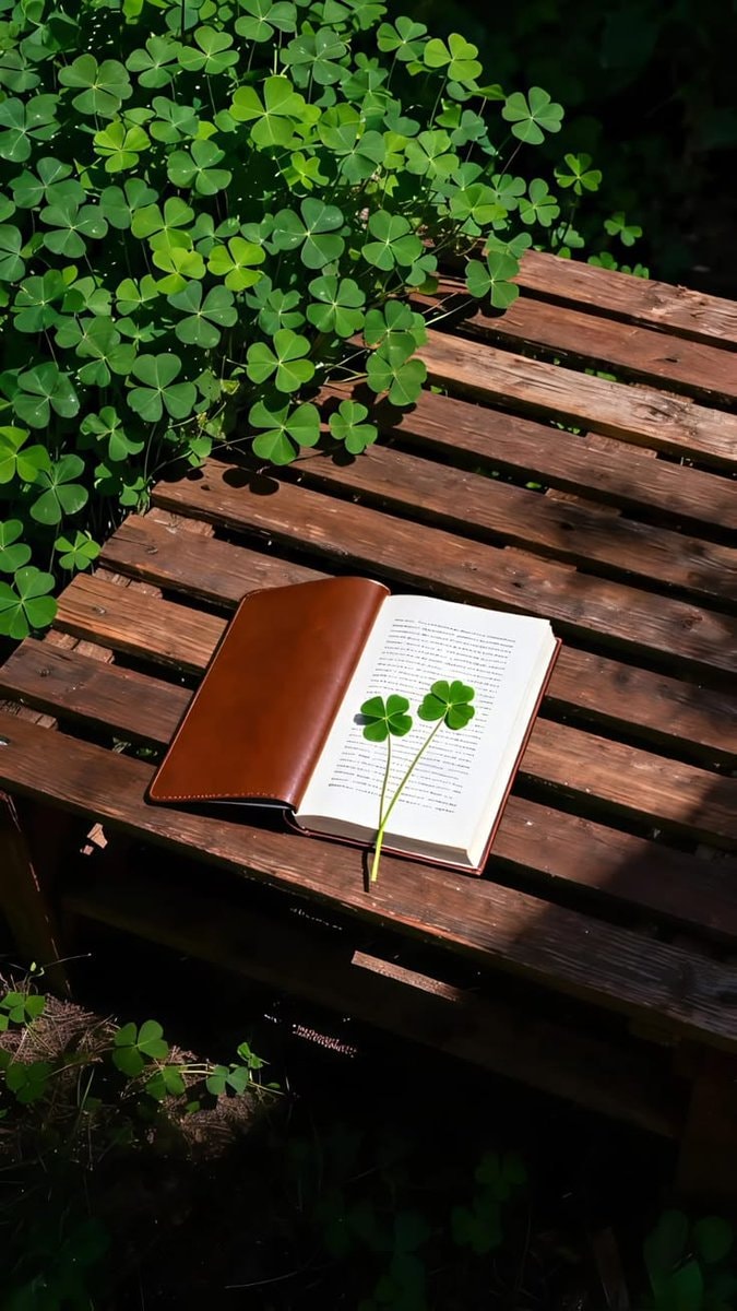 White four-leaf clover among green (photo 2 of 2)