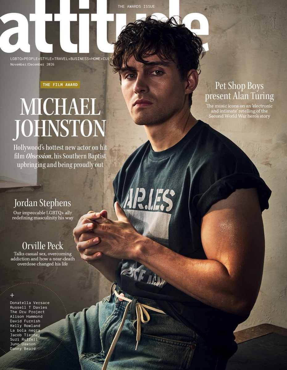 Michael Johnston Attitude Magazine cover Michael Johnston Attitude Magazine cover