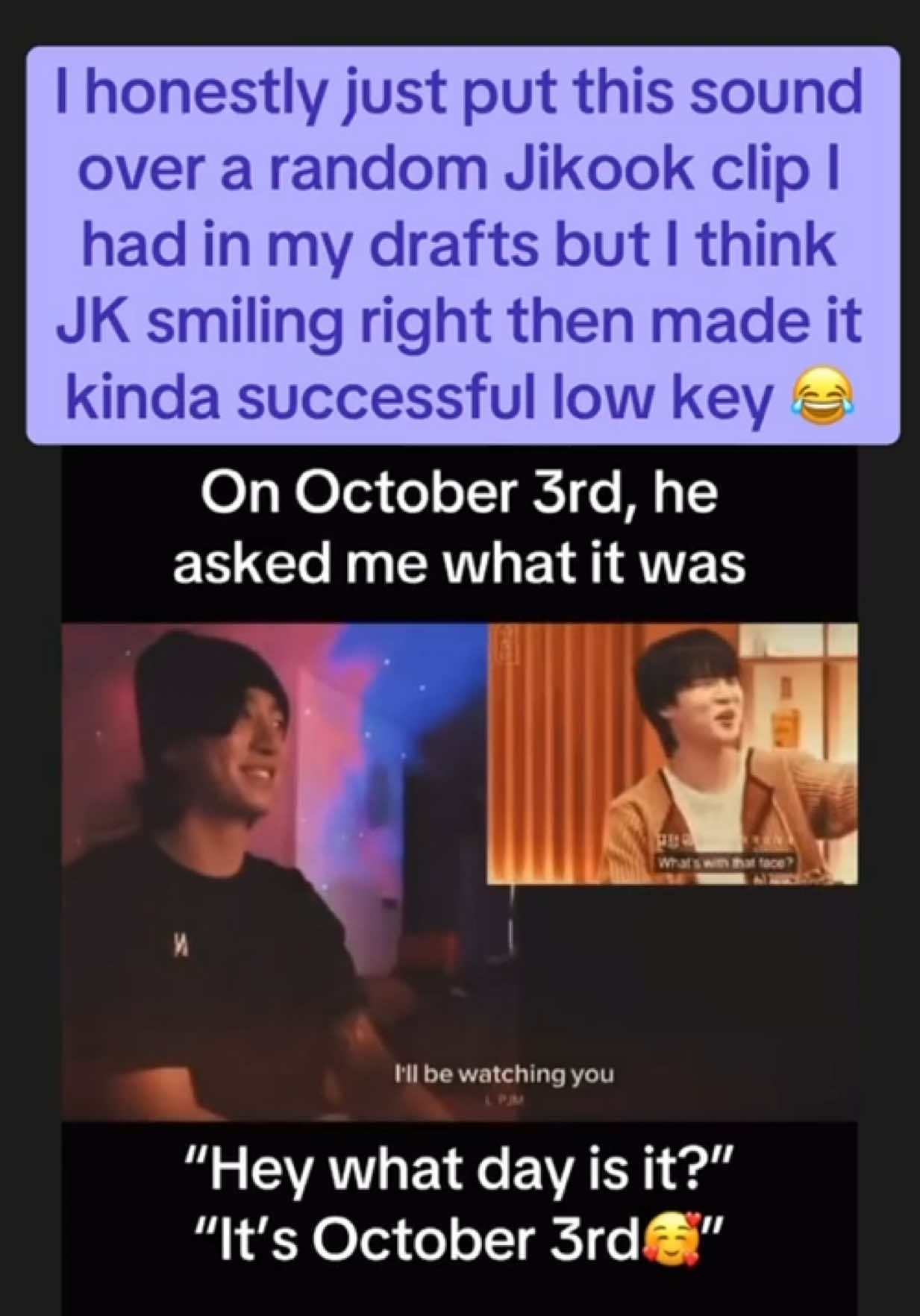 Jikook edit JK smiling