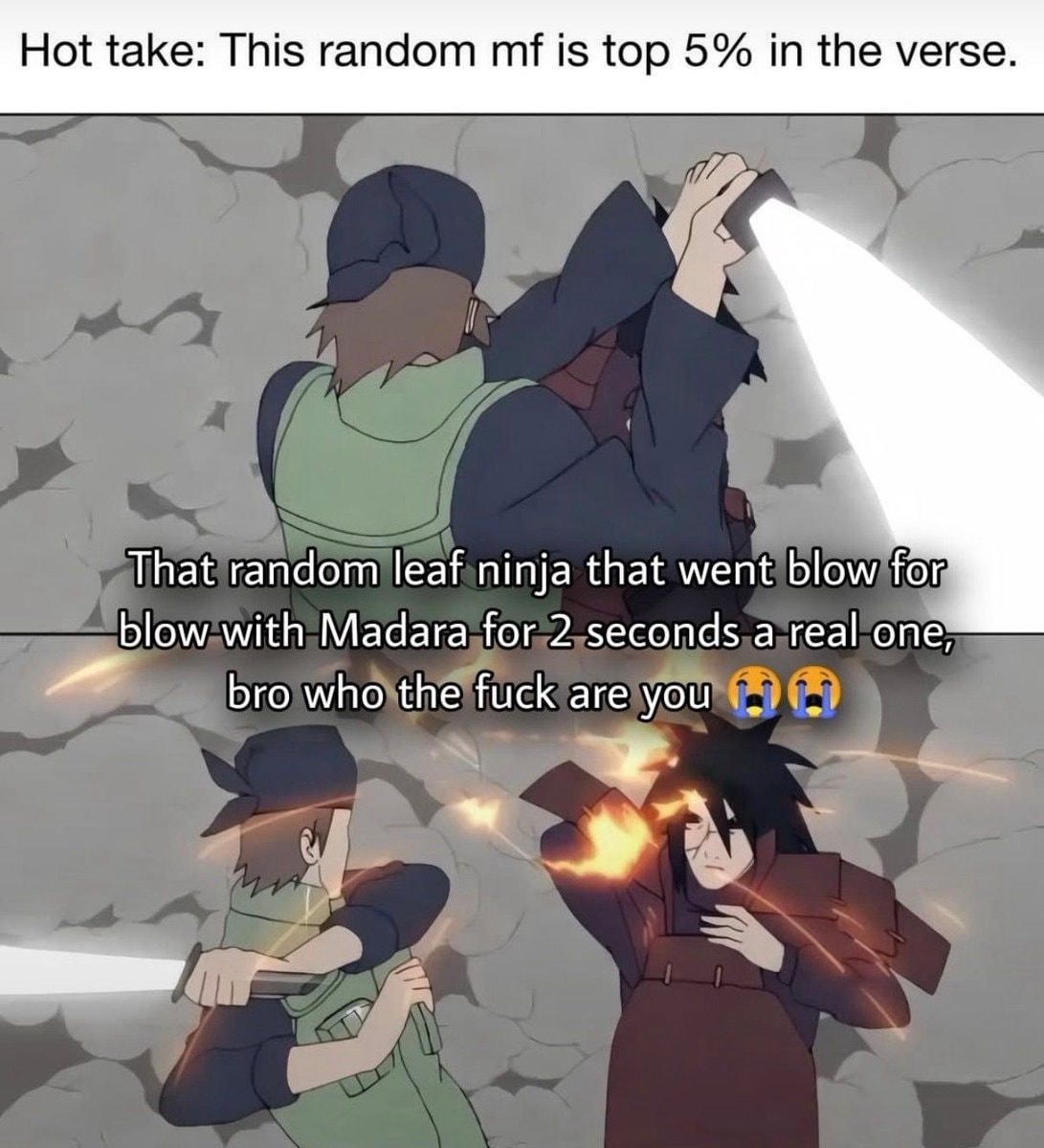 Naruto character GOAT ranking meme