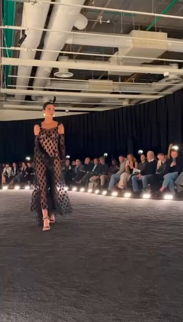 Kendall Jenner polka dot runway dress