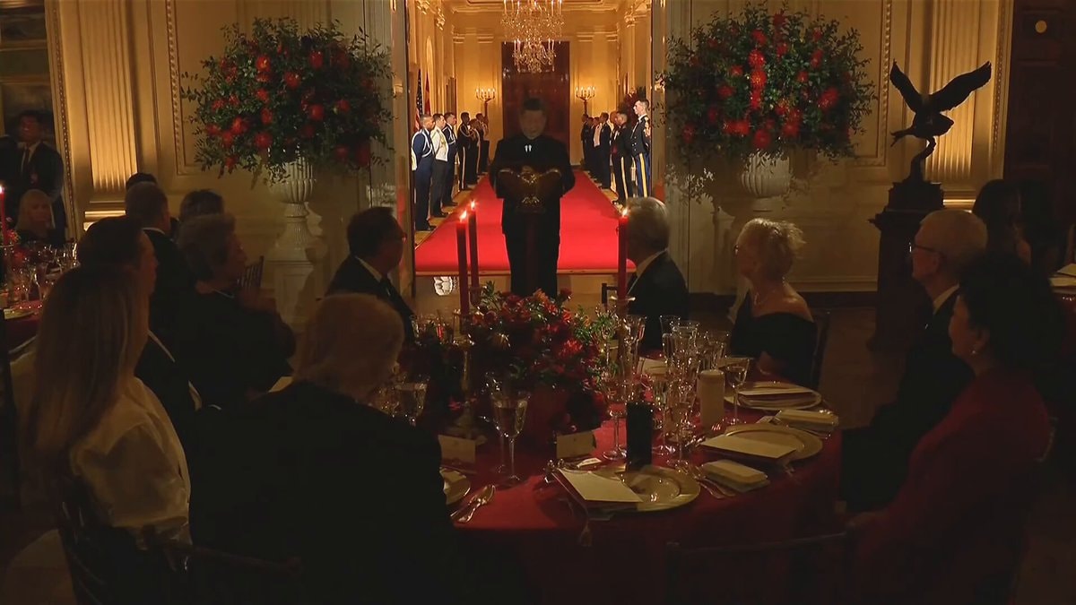 Xi Jinping bald eagle dinner with Trump