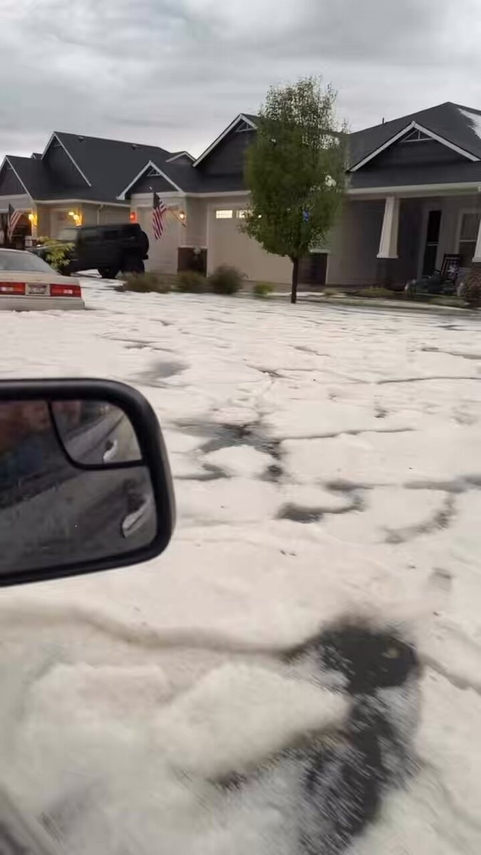 Boise Idaho hailstorm 8 inches