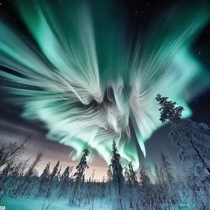 Aurora borealis over Finland