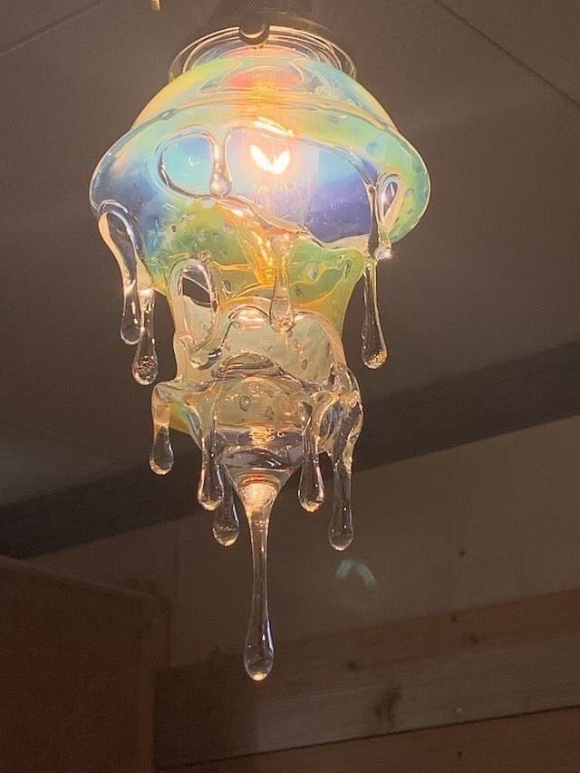 Melted glass lamp light show (photo 2 of 2)