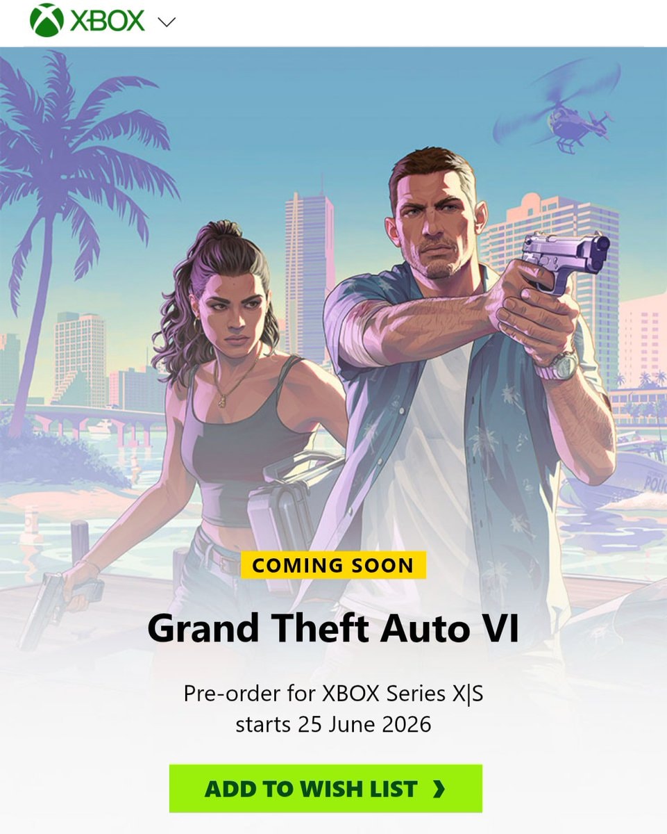 Xbox GTA 6 homepage promo (photo 2 of 2)