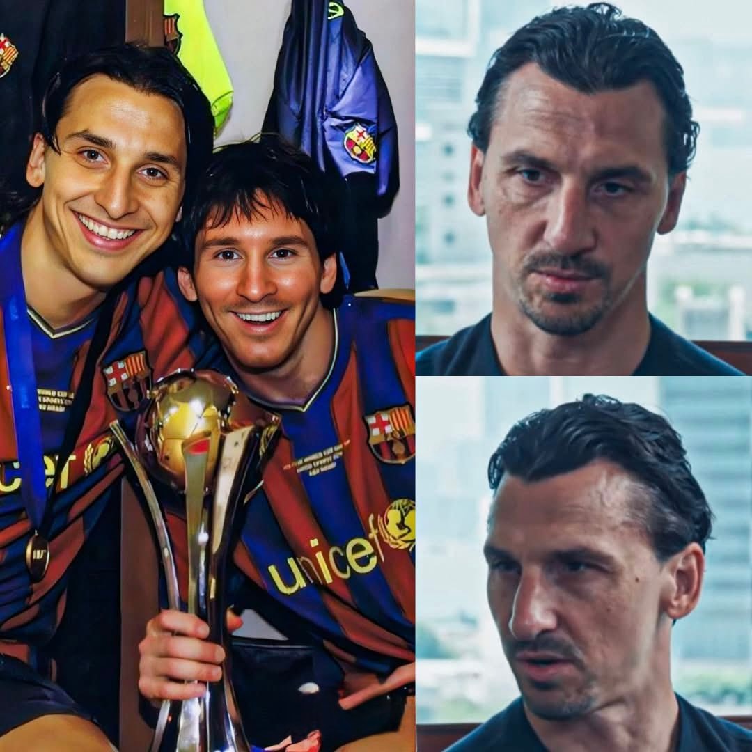 Zlatan Ibrahimovic Messi Barcelona UNICEF trophy