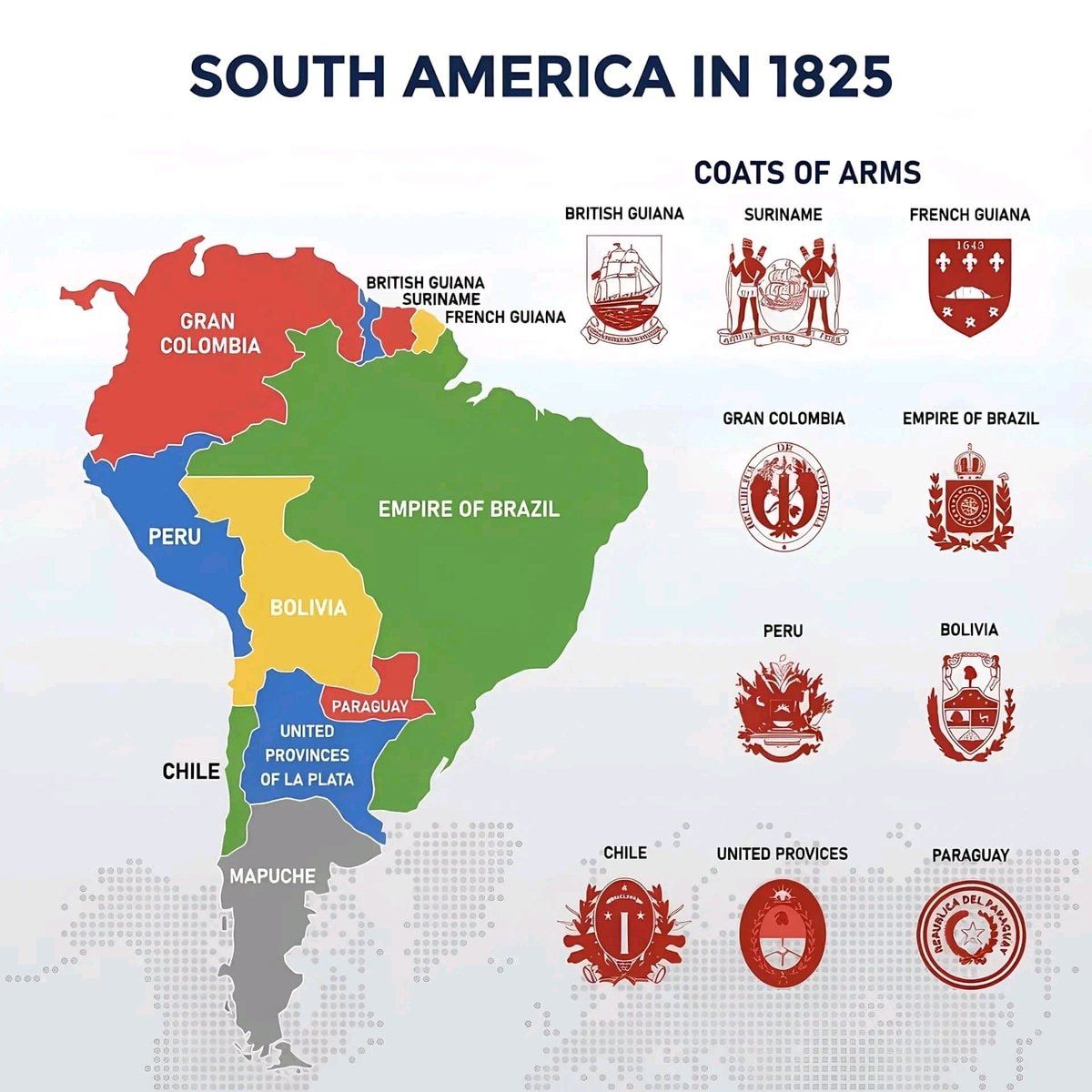 South America map 1825