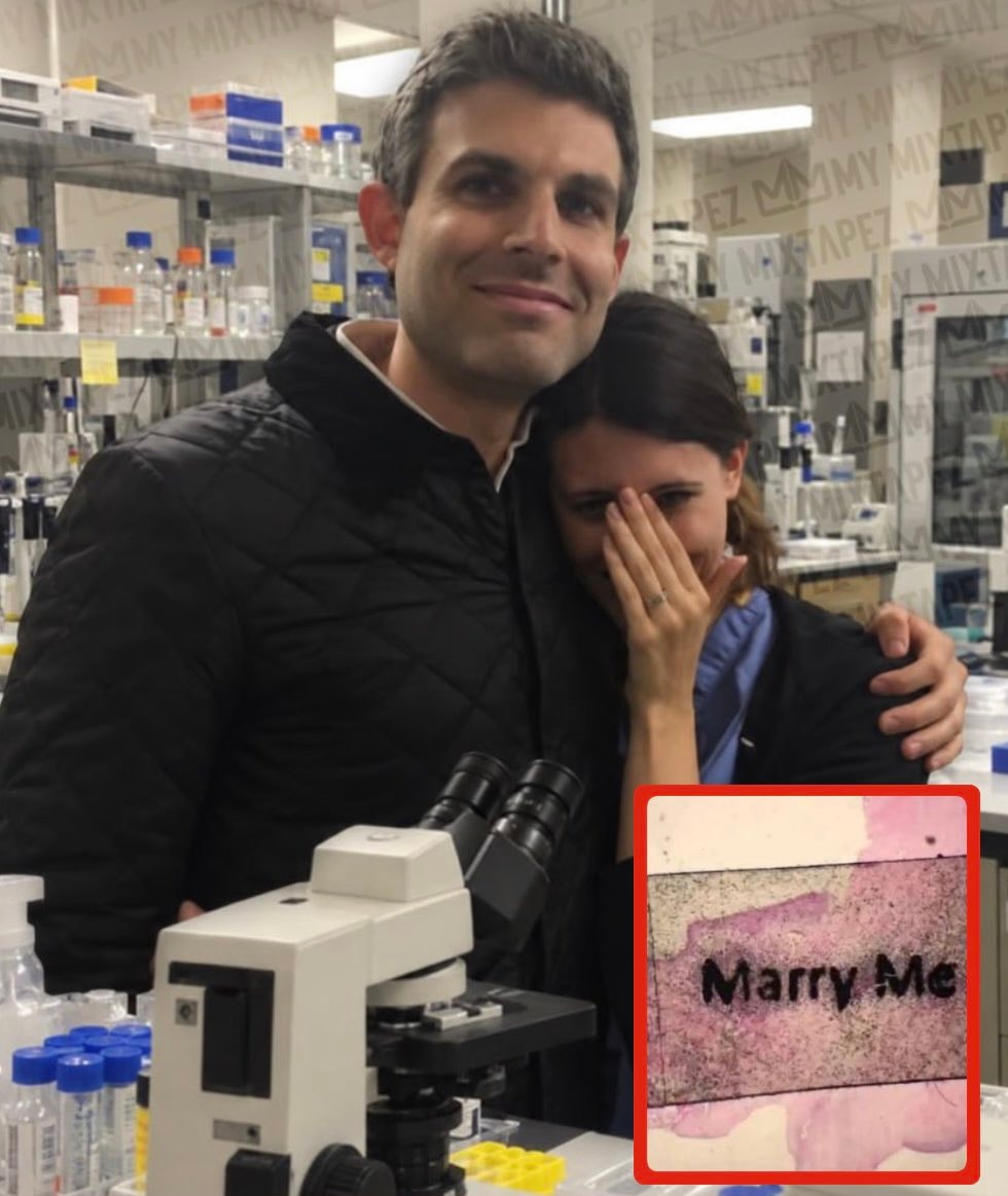 scientist Marry Me proposal
