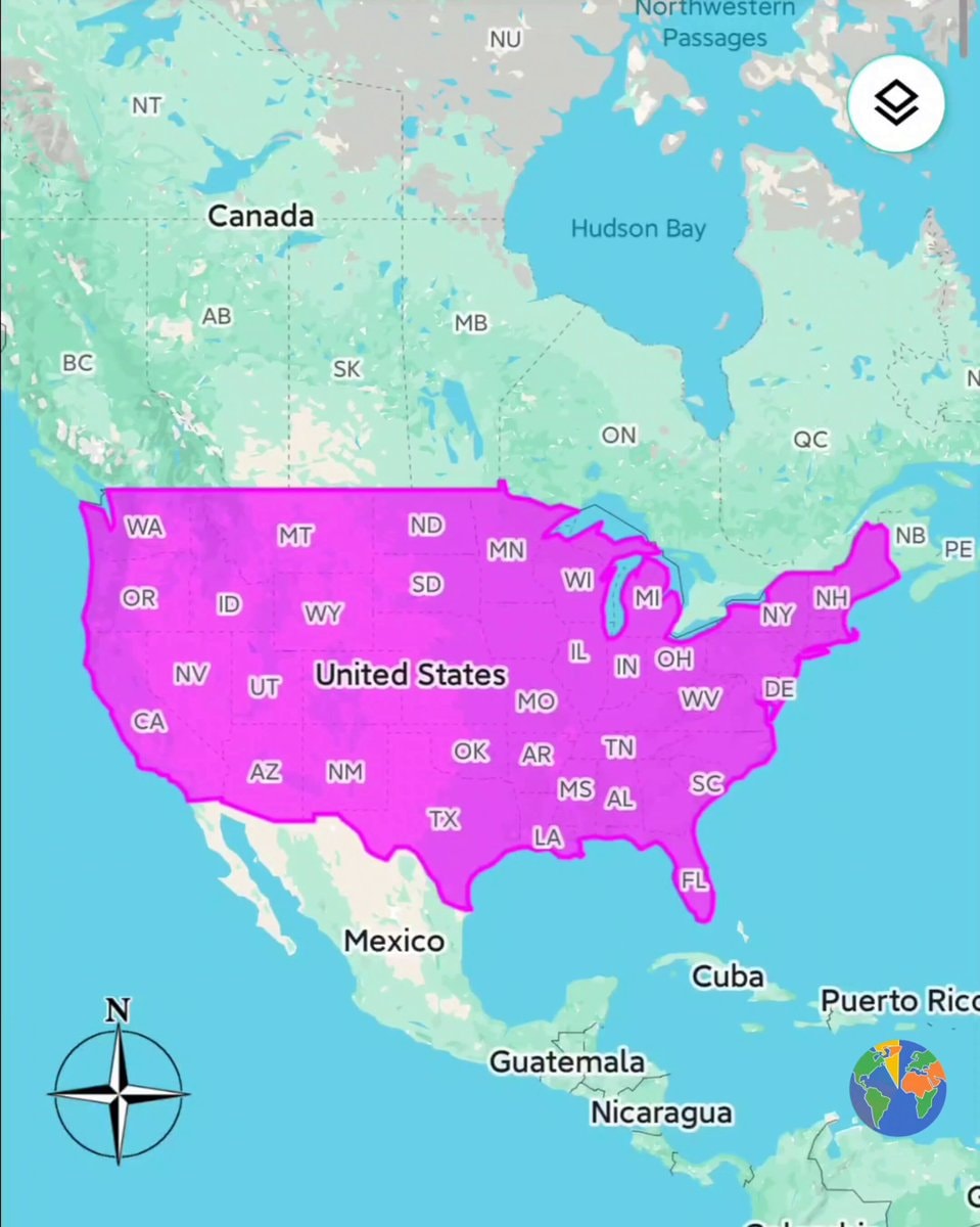United States map dimensions
