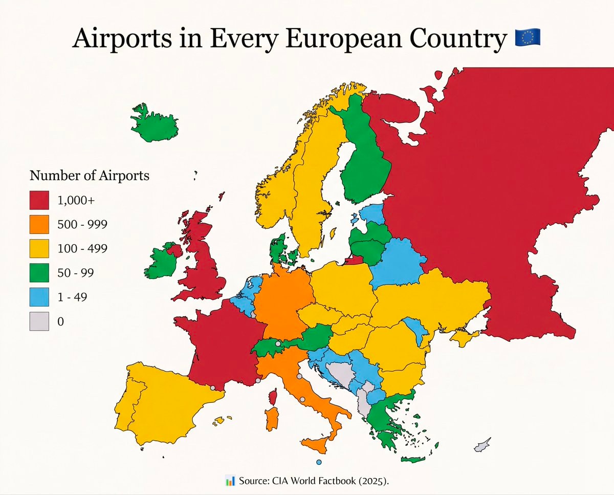 Airports in every European country