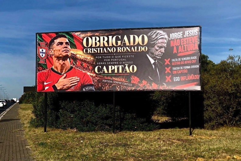 Cristiano Ronaldo Jorge Jesus posters Lisbon