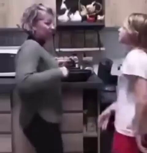 Mother reacts to daughter's strange movements