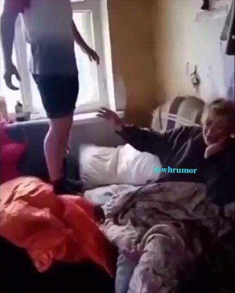 Brothers filmed by dad