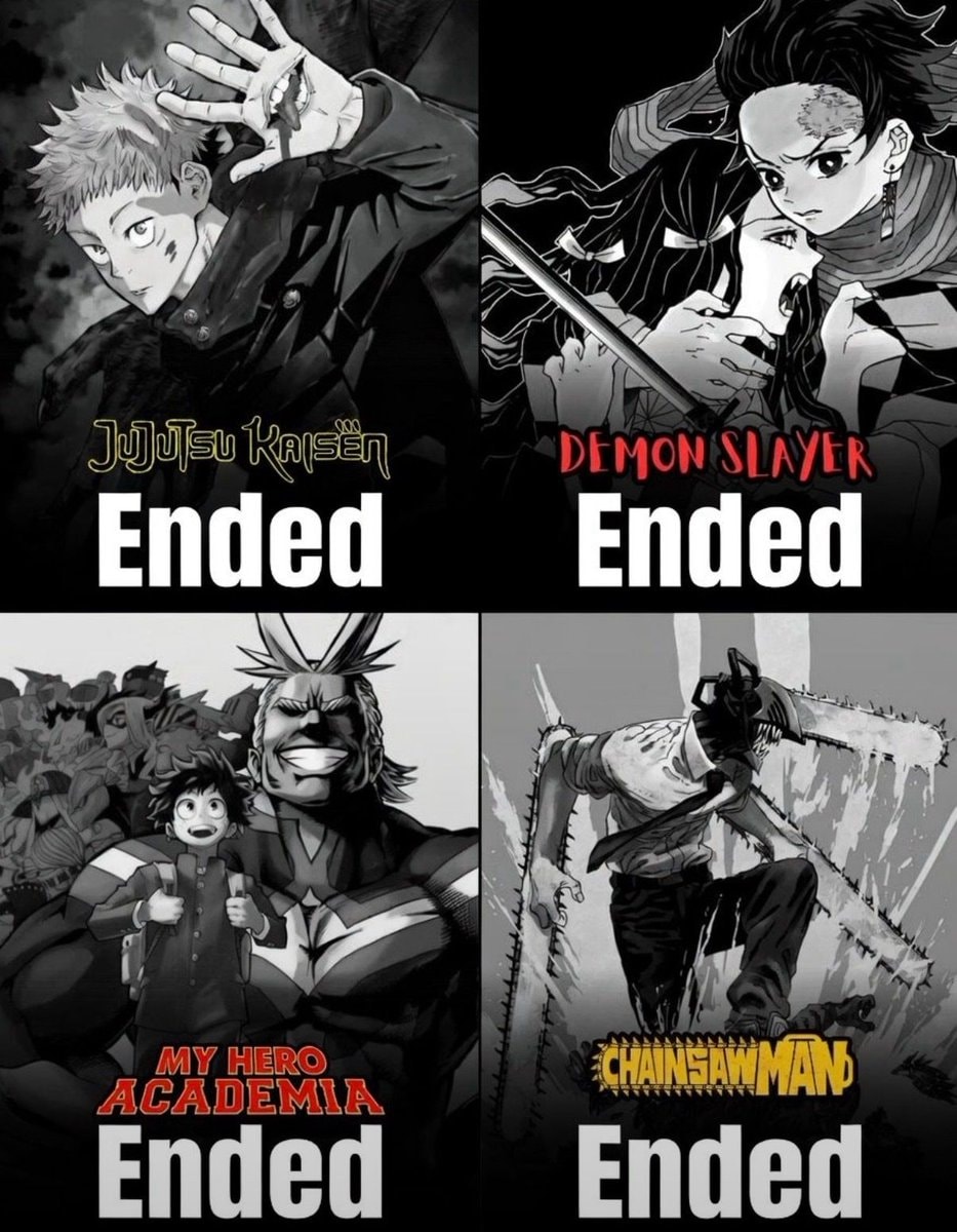 four anime series endings