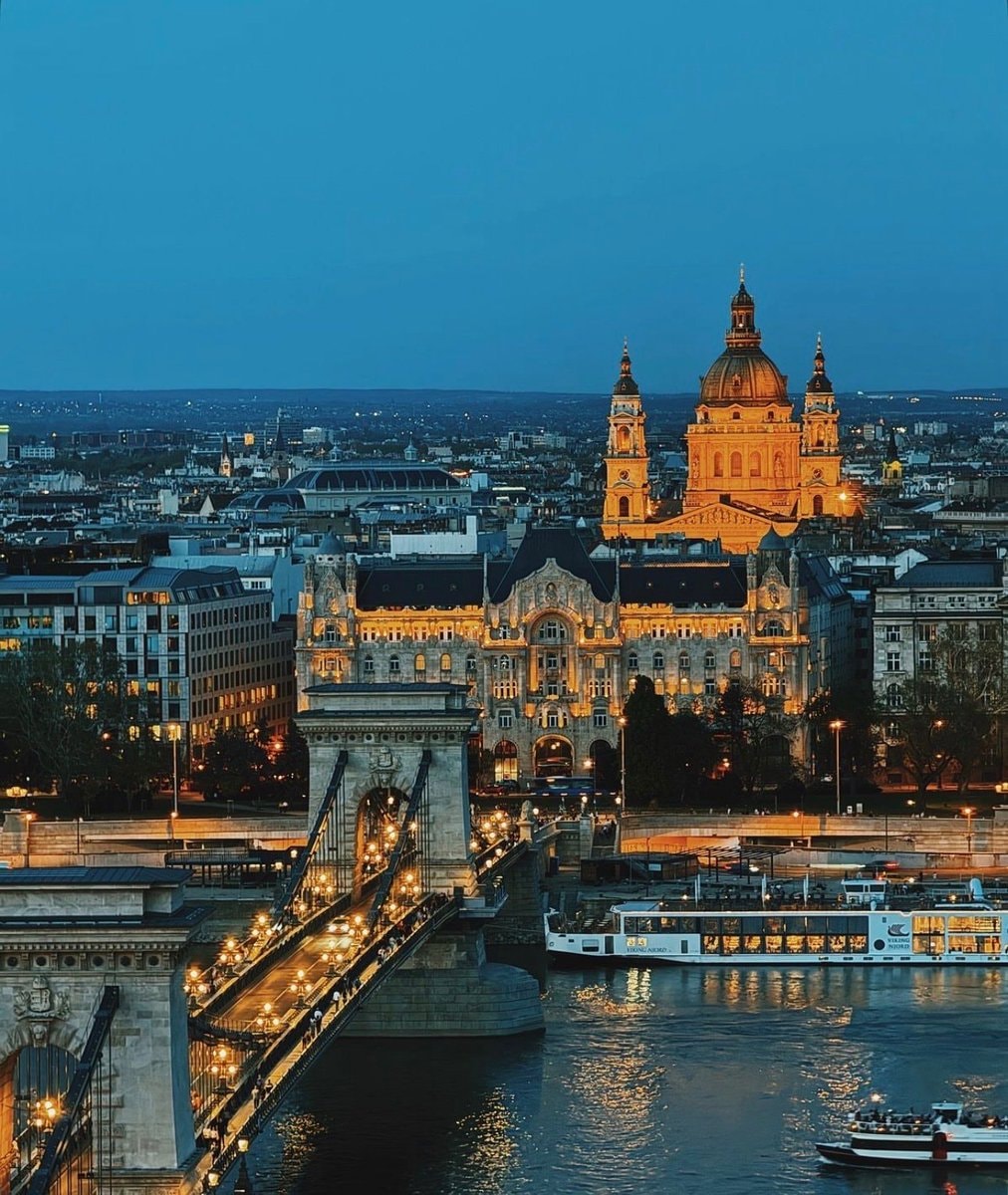 Budapest Chain Bridge St Stephen's Basilica