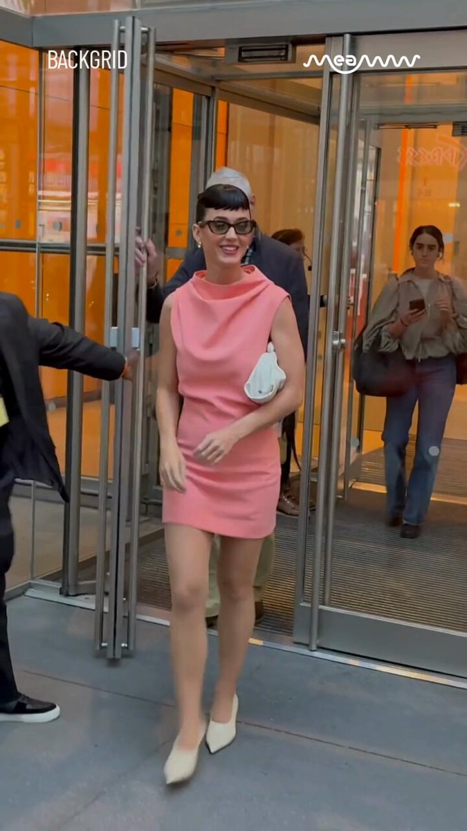 Katy Perry greeting fans in New York City