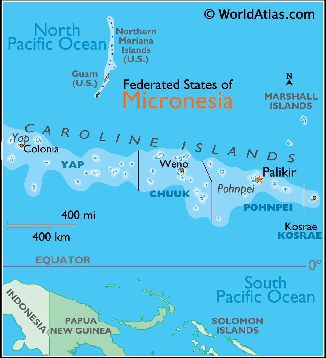 Micronesia map and facts
