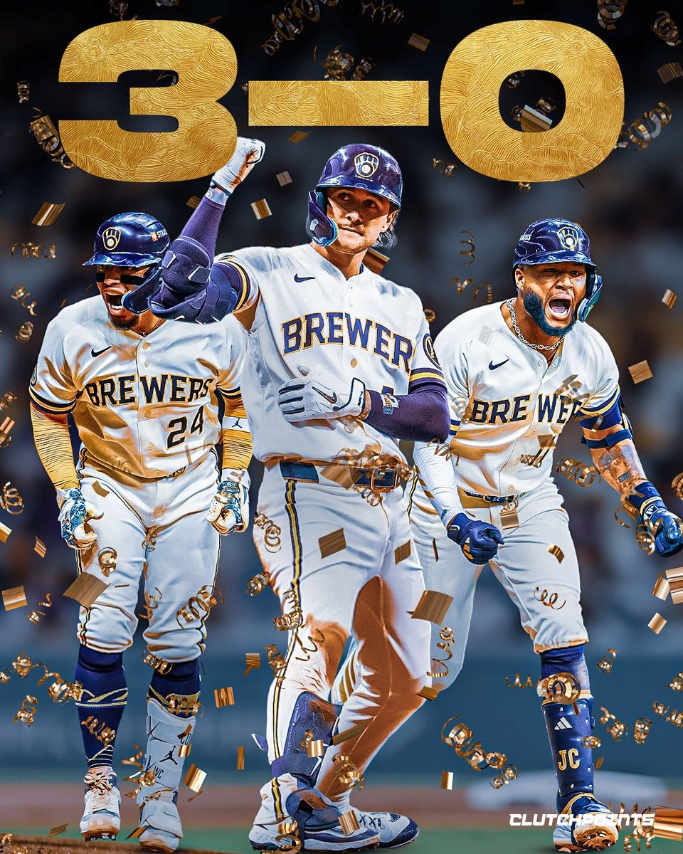 Brewers 3-0 victory over Dodgers