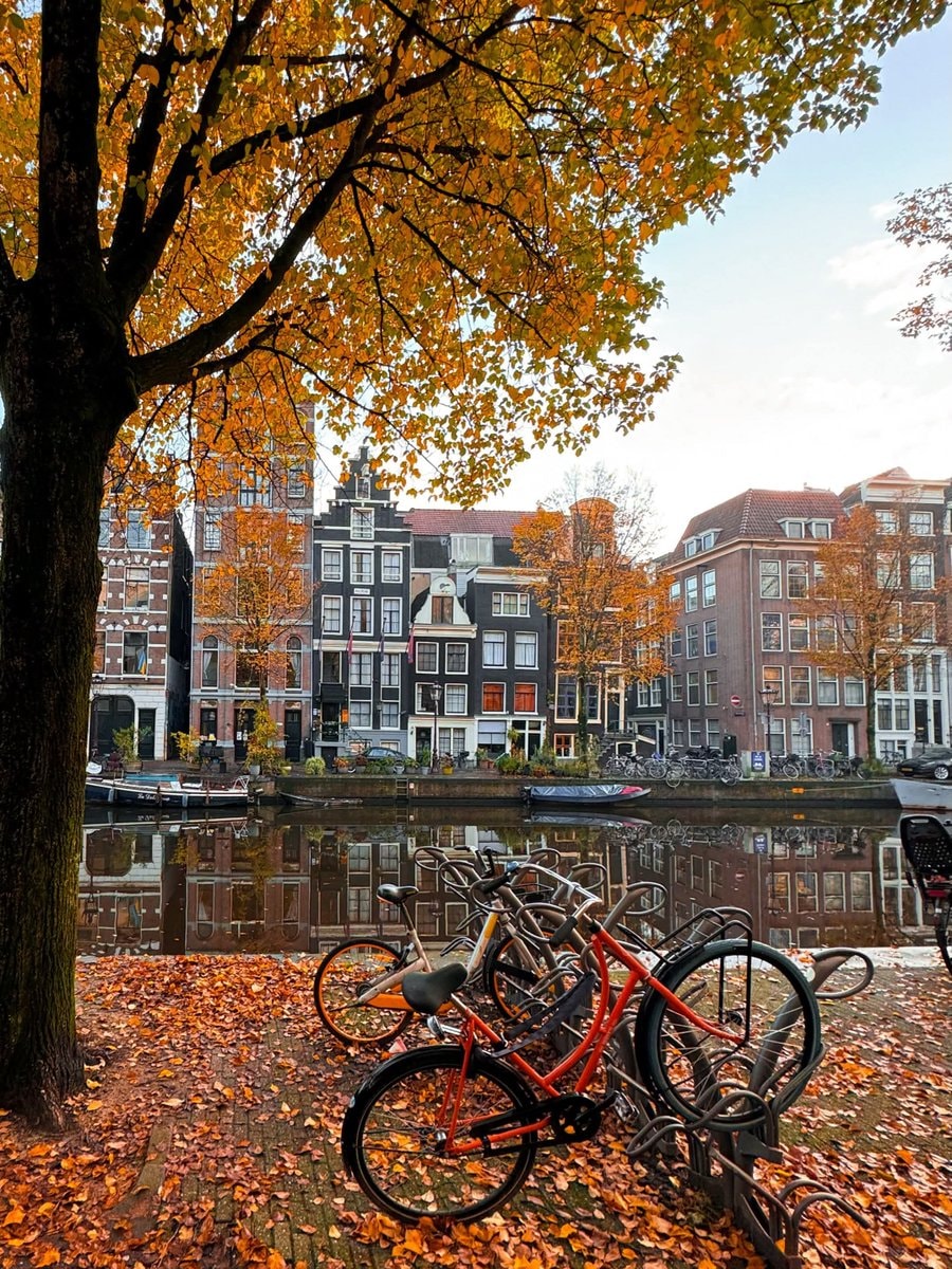 Amsterdam canal in autumn