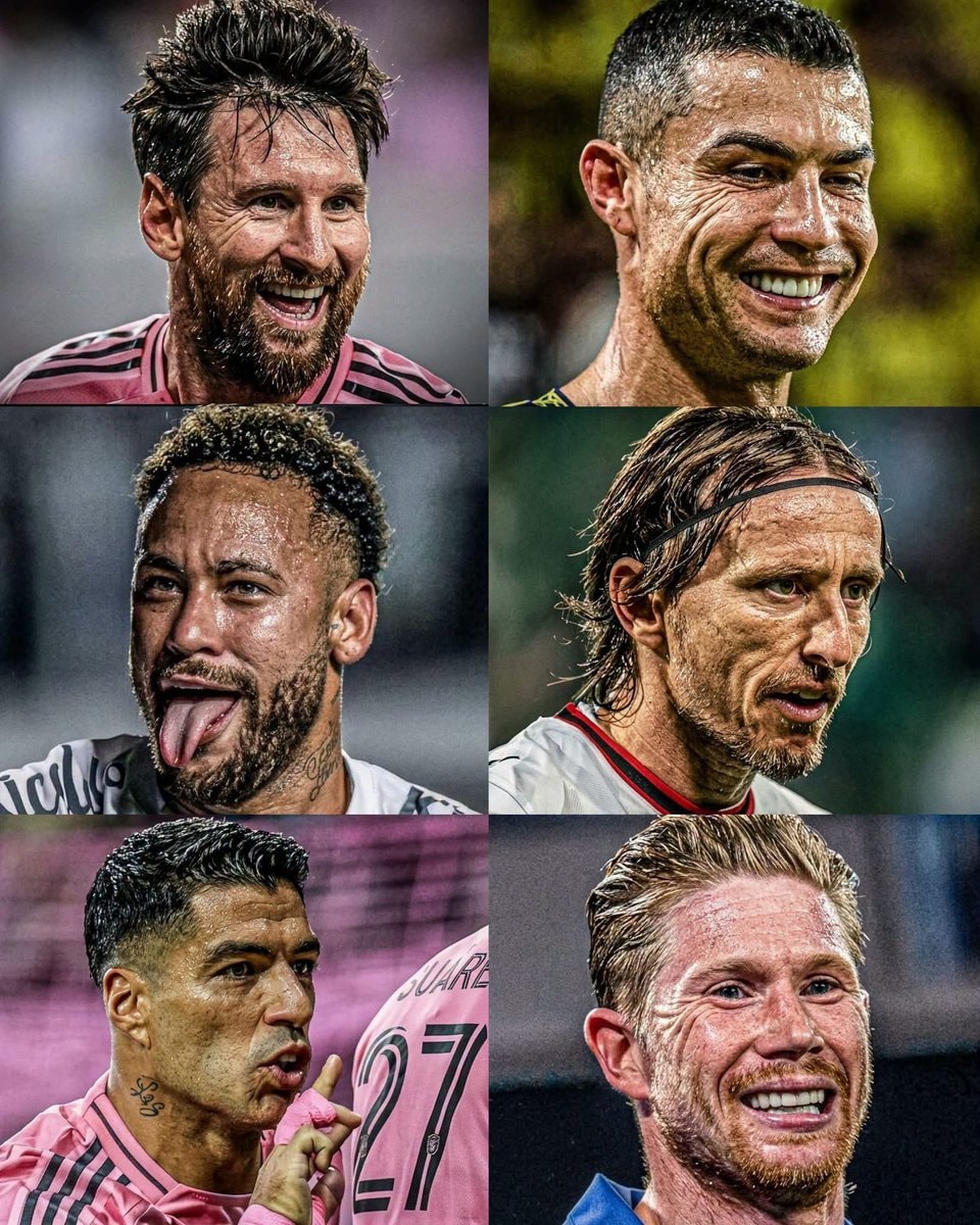 Messi Ronaldo Suarez soccer stars