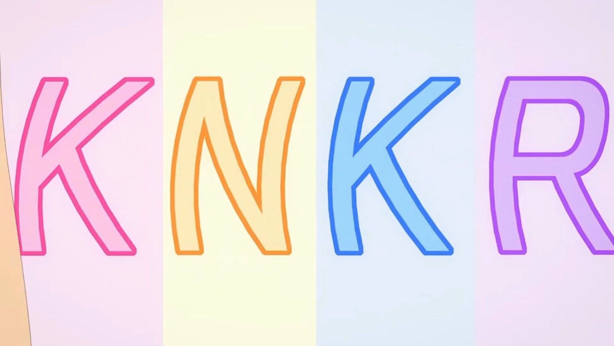 four colorful letters