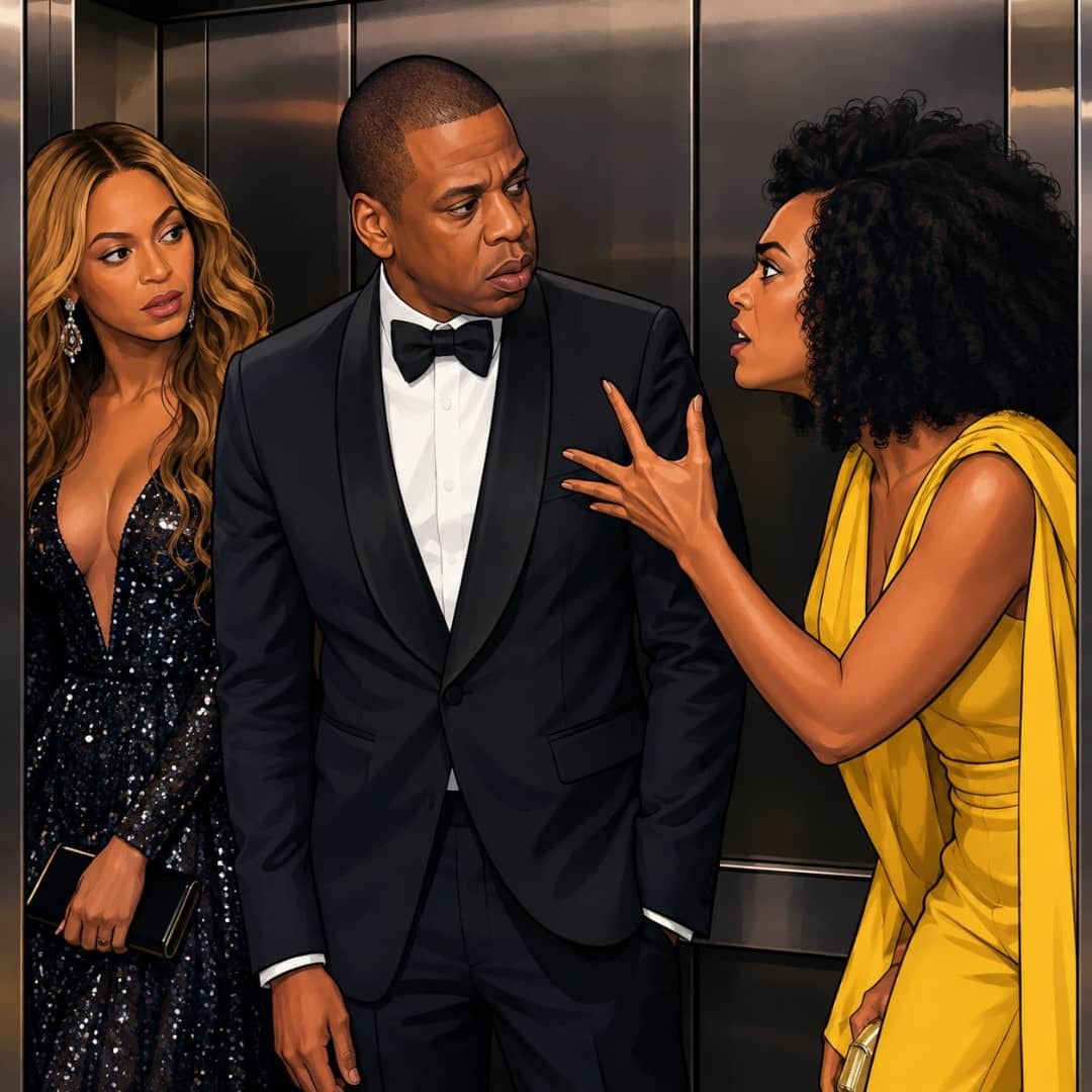 Beyoncé Jay-Z Solange elevator May 2014 Beyoncé Jay-Z Solange elevator May 2014
